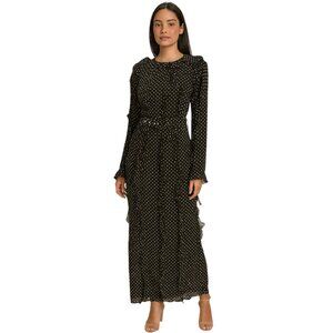 Mable Black & White Polka Dot Maxi‎ Dress – Size Small (NWT)